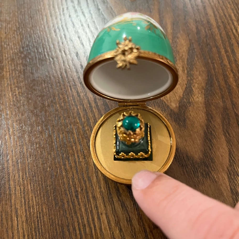 Limoge Egg Box with perfume box
